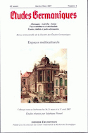 Etudes germaniques, no 01, 2007